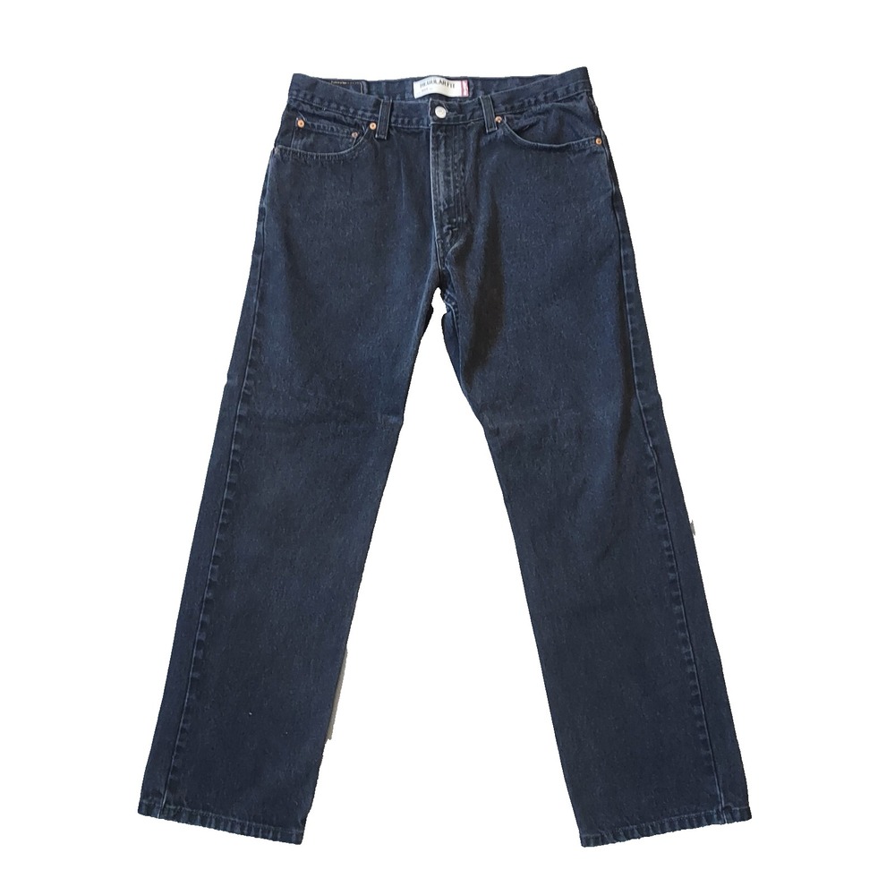 Levis 505‎ Jeans Mens 36 X 32" Black Denim Black Batwing  Tag Regular Fit